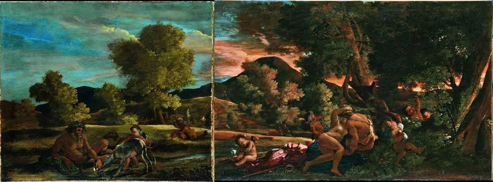 Nicolas Poussin Vue de Grottaferrata avec Venus, Adonis et une divinite fluviale